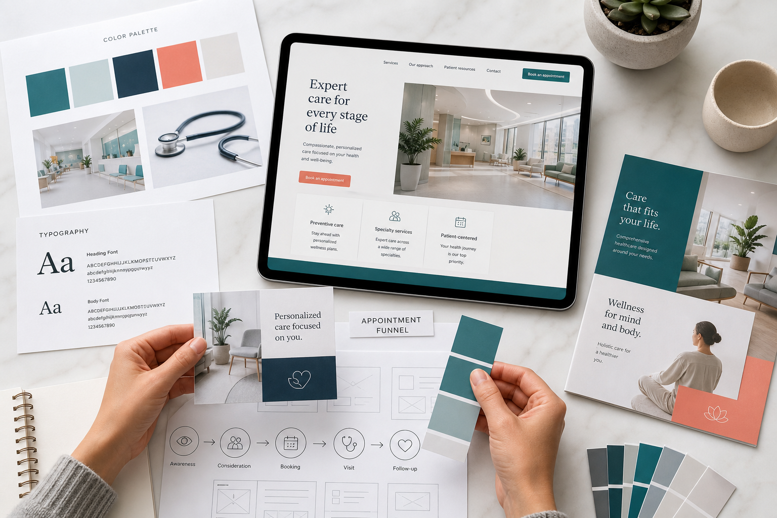Medical brand identity and website concepts